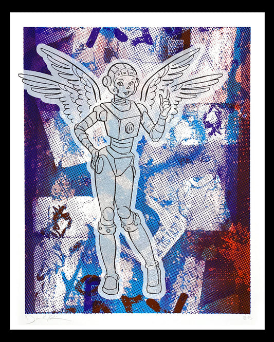 "Angelbot" 16"x20" Screen Print