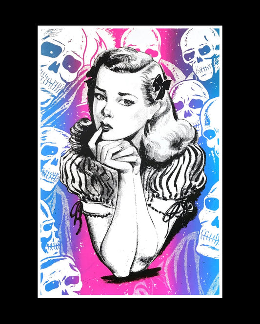 "Bubblegum Nightmare" 12"x18" Screen Print
