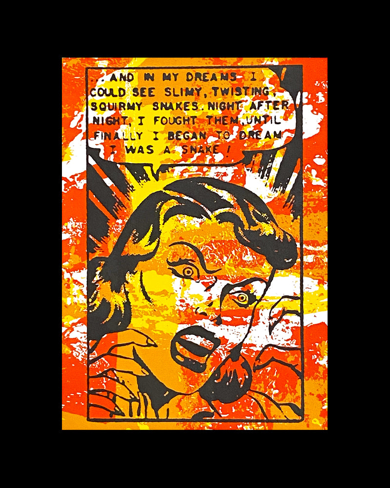 "SNAKES!" 5"x7" Screenprint
